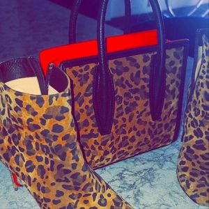 Louboutin shoes and purse